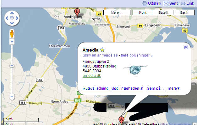 amedia Virksomheden bliver endnu mere synlig, når du lægger den ud på Google Local Maps